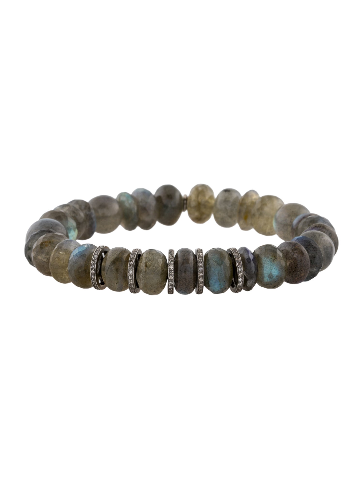 Sheryl Lowe Diamond & Labradorite Bead Bracelet
